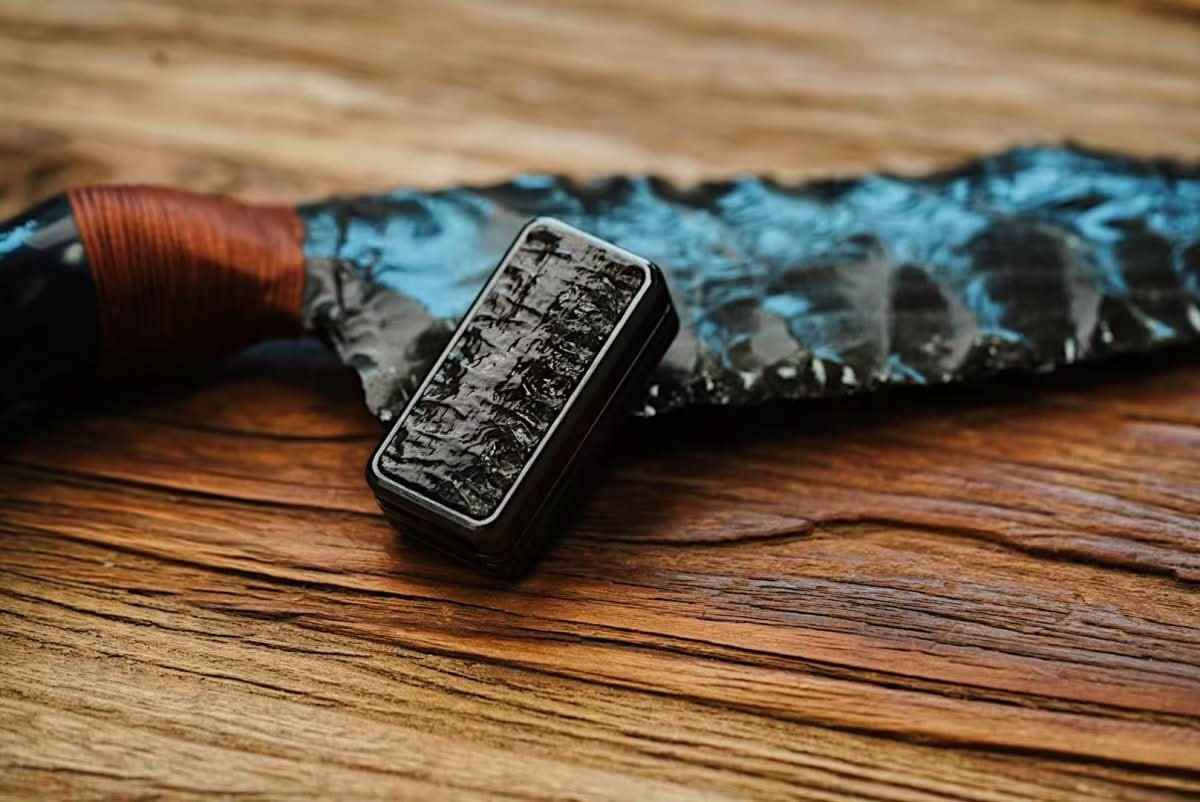 Earning Dollars Stone Blade Fidget Slider EDC for Stress Relief and Focus