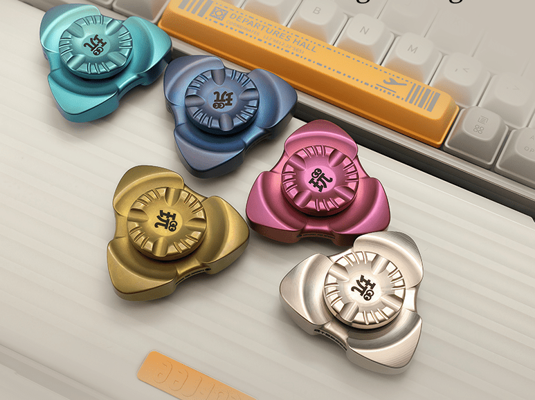 Exorcise Demons — Sangye Three-Leaf Titanium Spinner | CNC Premium Fidget Toy - gamerstoretoysFidgetSppiner