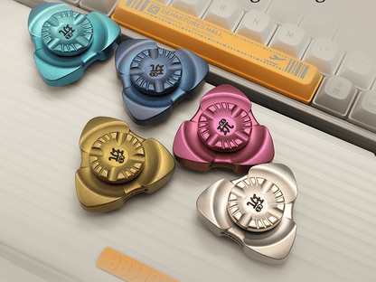Exorcise Demons — Sangye Three-Leaf Titanium Spinner | CNC Premium Fidget Toy - gamerstoretoysFidgetSppiner