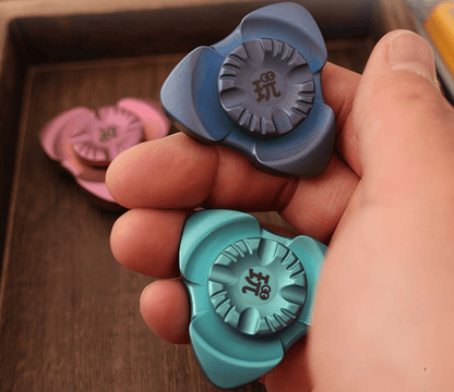 Exorcise Demons — Sangye Three-Leaf Titanium Spinner | CNC Premium Fidget Toy - gamerstoretoysFidgetSppiner