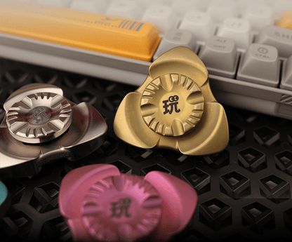 Exorcise Demons — Sangye Three-Leaf Titanium Spinner | CNC Premium Fidget Toy - gamerstoretoysFidgetSppiner
