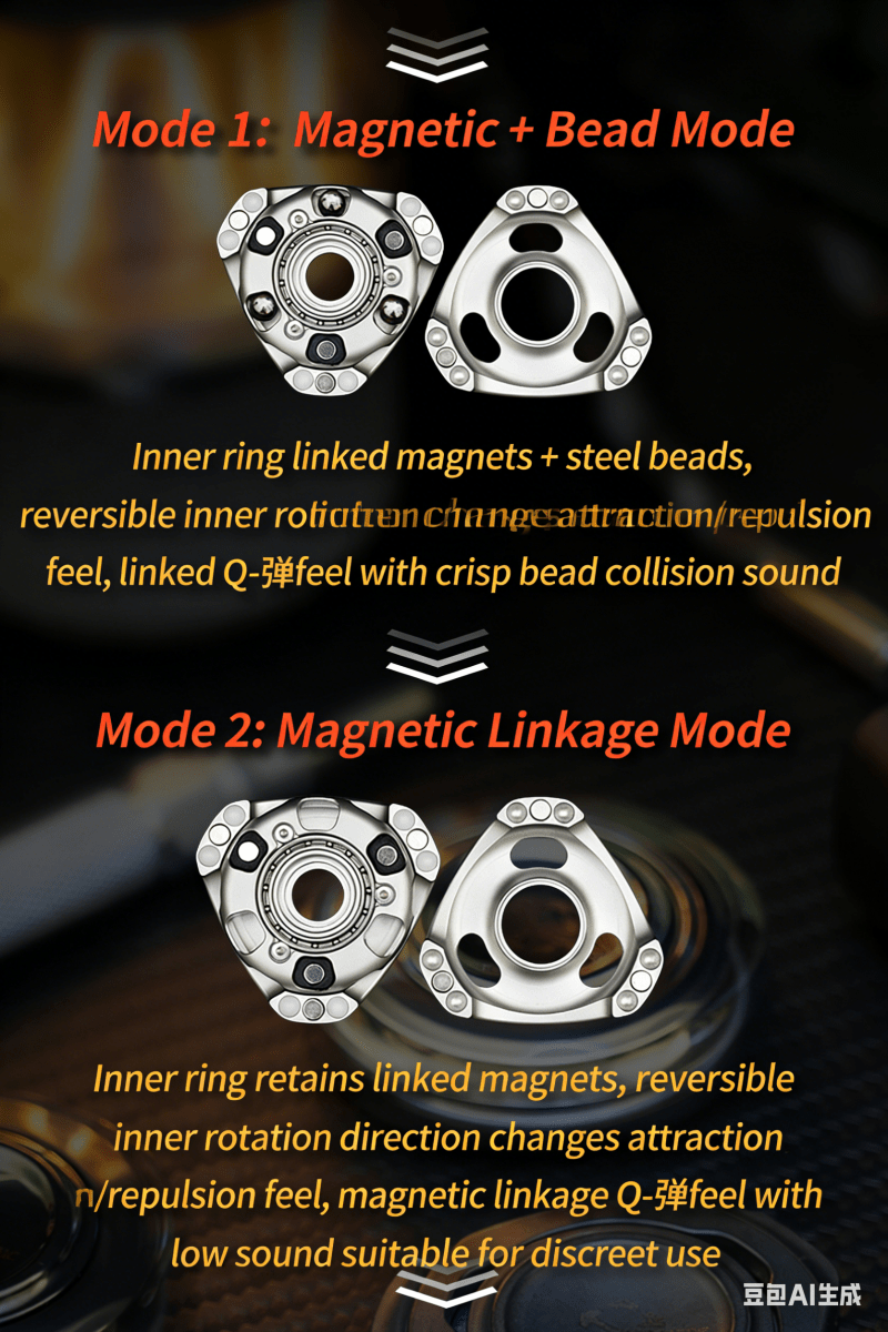 Fusion Magnetic Fidget Spinner – Tokamak - Inspired Hollow Rotor, Multi - Mode Magnetic & Bead Interaction Fidget Toy - gamerstoretoysFidgetSppiner