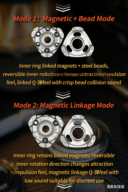 Fusion Magnetic Fidget Spinner – Tokamak - Inspired Hollow Rotor, Multi - Mode Magnetic & Bead Interaction Fidget Toy - gamerstoretoysFidgetSppiner