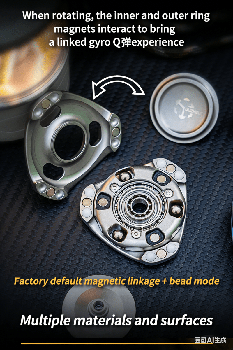 Fusion Magnetic Fidget Spinner – Tokamak - Inspired Hollow Rotor, Multi - Mode Magnetic & Bead Interaction Fidget Toy - gamerstoretoysFidgetSppiner