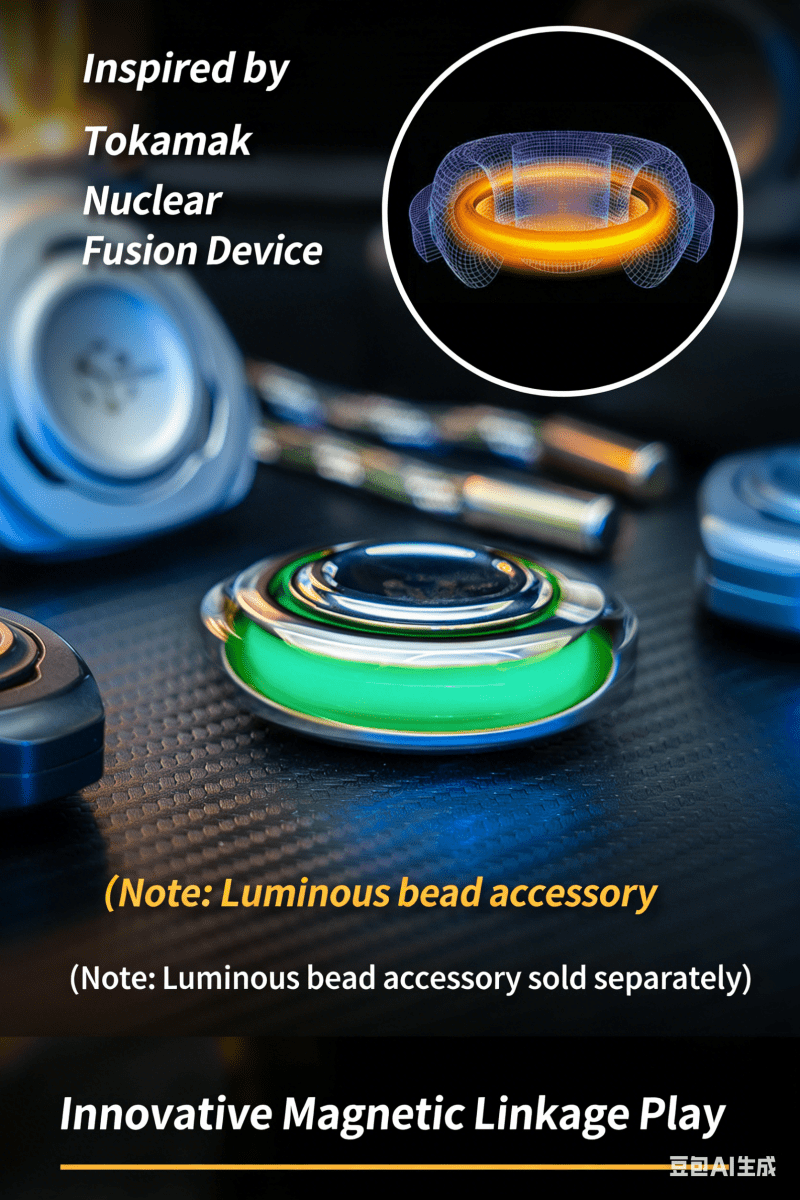 Fusion Magnetic Fidget Spinner – Tokamak - Inspired Hollow Rotor, Multi - Mode Magnetic & Bead Interaction Fidget Toy - gamerstoretoysFidgetSppiner