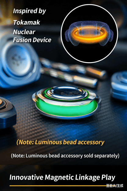 Fusion Magnetic Fidget Spinner – Tokamak - Inspired Hollow Rotor, Multi - Mode Magnetic & Bead Interaction Fidget Toy - gamerstoretoysFidgetSppiner