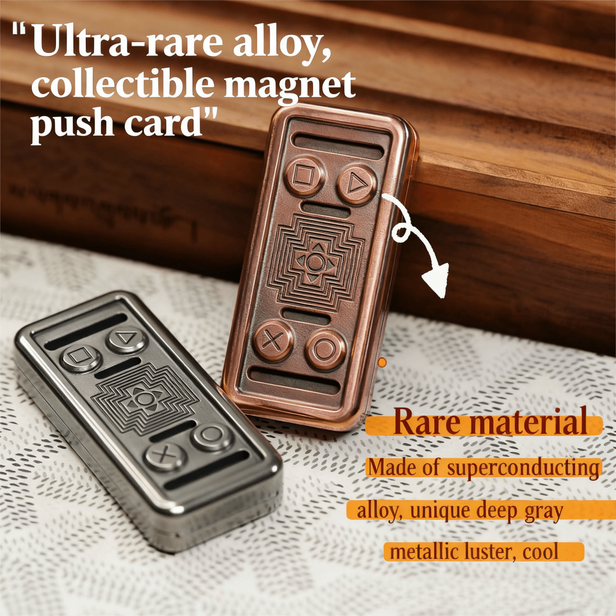 Gamer Lite Magnetic Fidget Slider - Multi-Material Thin EDC Toy for Fidgeting - Gamerstoretoys