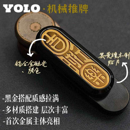 "Good Luck & Joy" Mechanical Slider - Metal EDC Fidget Toy (YOLO & GD Collab)