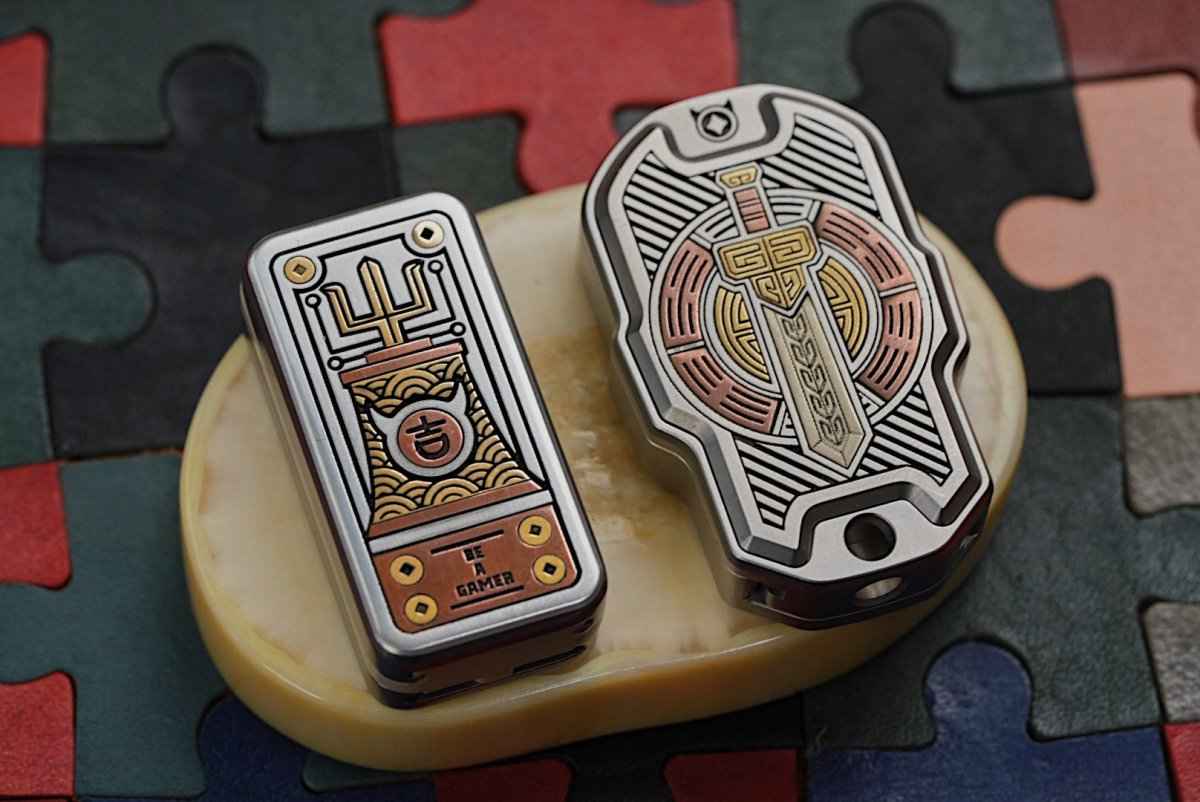 EDC fidget slider Toy with china God & Ghost Design for Stress Relief & Tactile Satisfaction