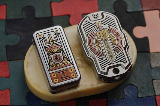 EDC fidget slider Toy with china God & Ghost Design for Stress Relief & Tactile Satisfaction
