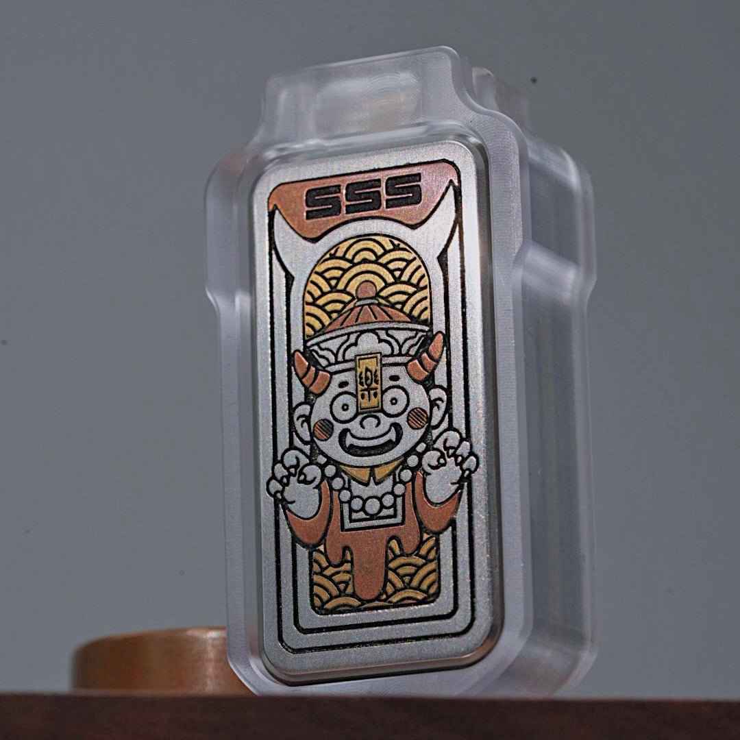 EDC fidget slider Toy with china God & Ghost Design for Stress Relief & Tactile Satisfaction