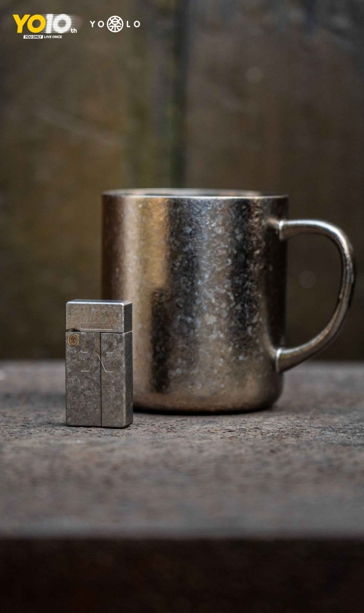 Ice - Crystal Pure Titanium Cup – Hand - Fired 1300°C Titanium Mug with “Seize the Moment” Engraving - gamerstoretoysFunctional Products