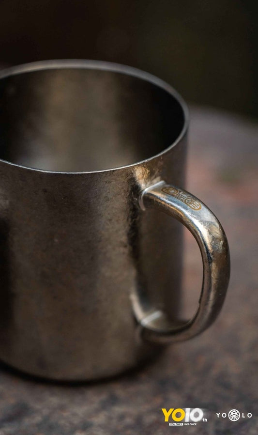 Ice - Crystal Pure Titanium Cup – Hand - Fired 1300°C Titanium Mug with “Seize the Moment” Engraving - gamerstoretoysFunctional Products