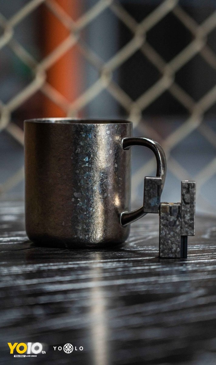 Ice - Crystal Pure Titanium Cup – Hand - Fired 1300°C Titanium Mug with “Seize the Moment” Engraving - gamerstoretoysFunctional Products