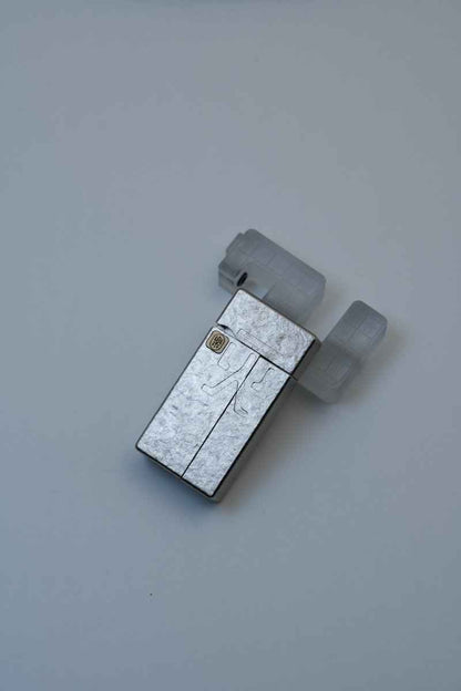 Ice Crystal Titanium "No Fire" Lighter-Style Fidget Slider — International Exclusive (Limited to 57 Units)