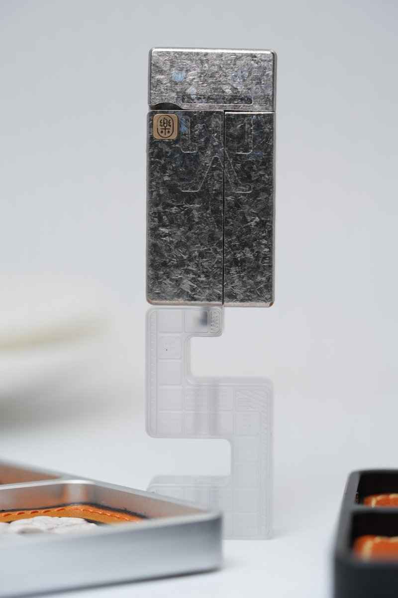 Ice Crystal Titanium "No Fire" Lighter-Style Fidget Slider — International Exclusive (Limited to 57 Units)