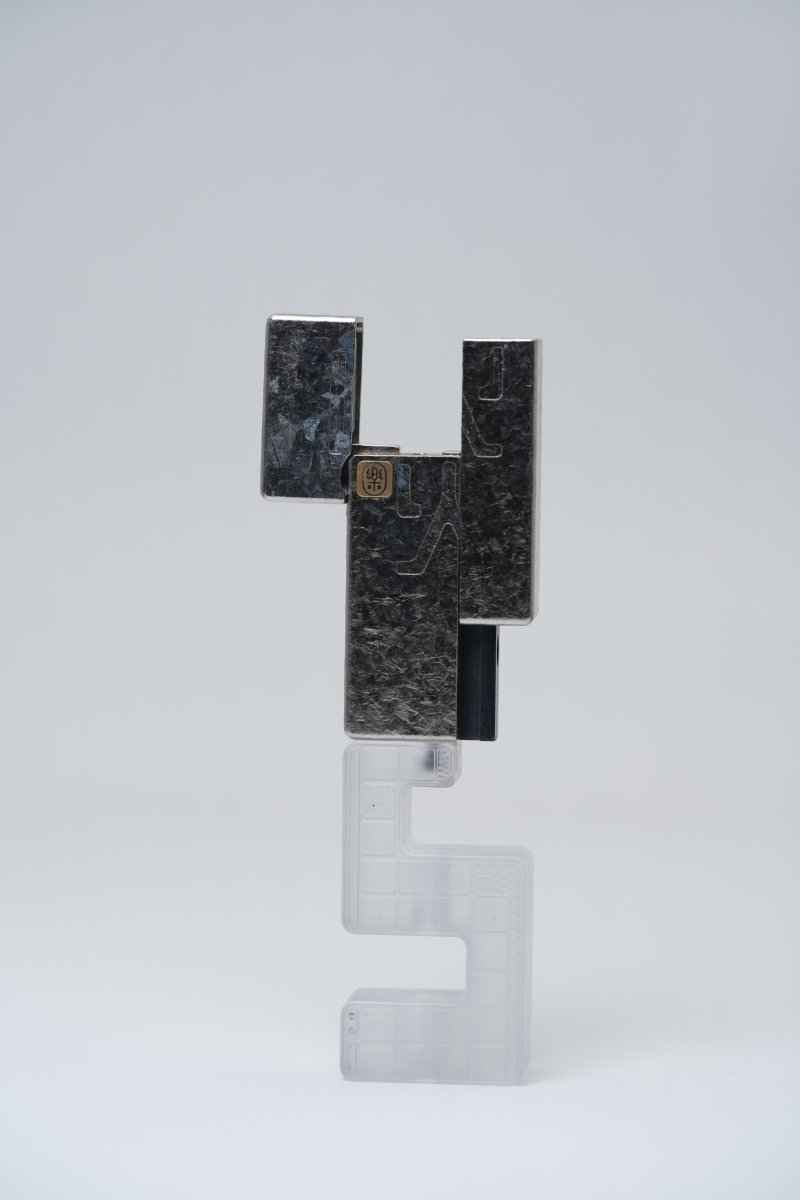 Ice Crystal Titanium "No Fire" Lighter-Style Fidget Slider — International Exclusive (Limited to 57 Units)