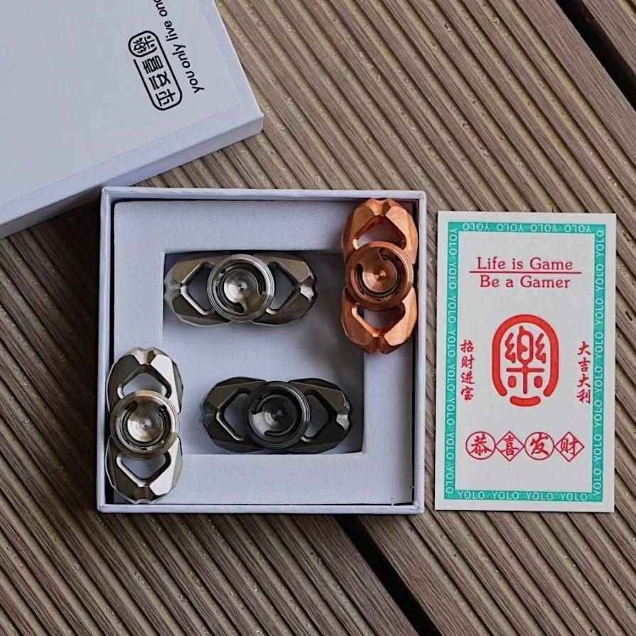 Mini G Fidget Spinner - Retro Metal Polyhedral EDC Stress Relief Toy