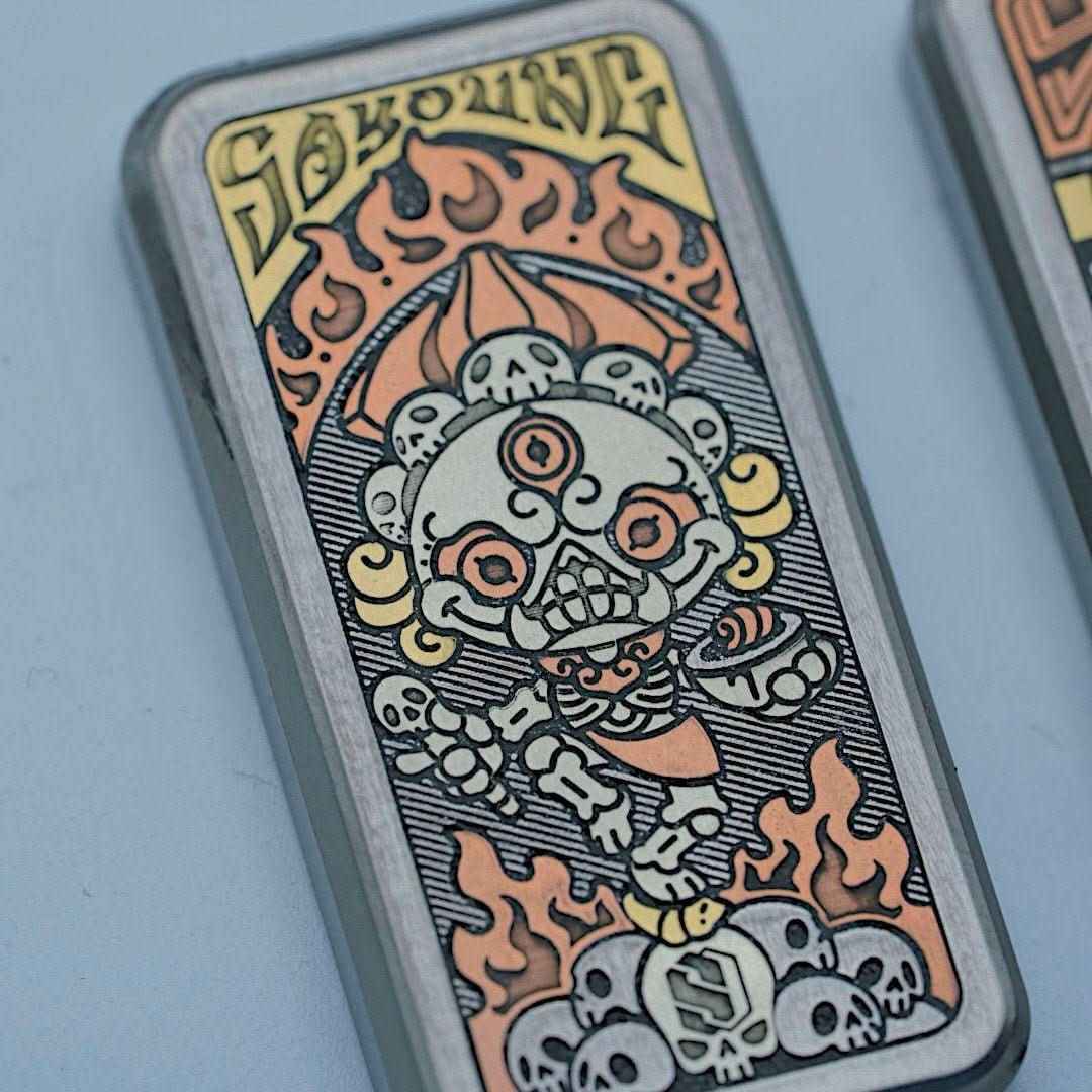 Portable Joy Citipati Metal Fidget Slider - Tibetan-Inspired EDC Stress Relief Toy