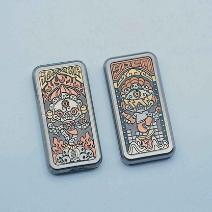 Portable Joy Citipati Metal Fidget Slider - Tibetan-Inspired EDC Stress Relief Toy