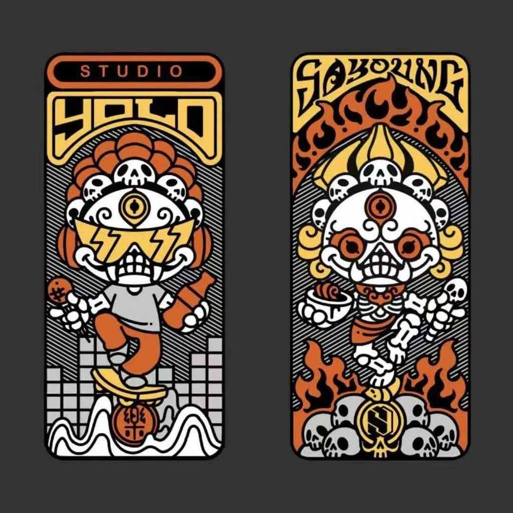 Portable Joy Citipati Metal Fidget Slider - Tibetan-Inspired EDC Stress Relief Toy