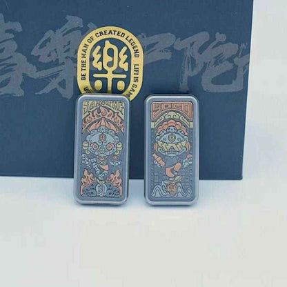 Portable Joy Citipati Metal Fidget Slider - Tibetan-Inspired EDC Stress Relief Toy