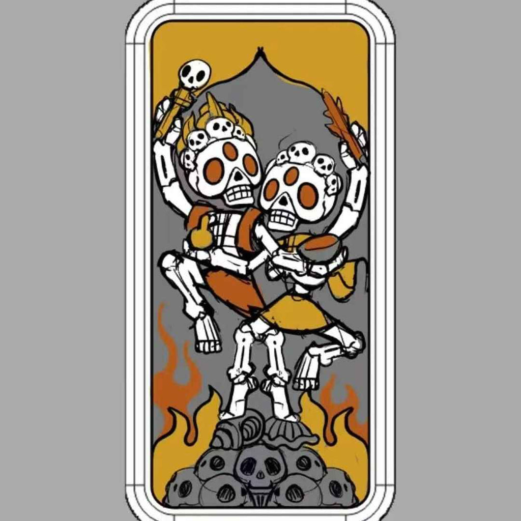 Portable Joy Citipati Metal Fidget Slider - Tibetan-Inspired EDC Stress Relief Toy