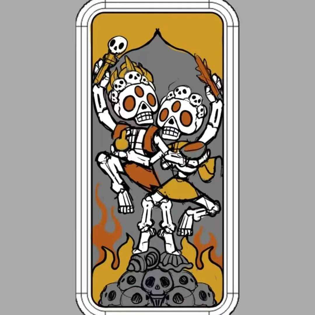 Portable Joy Citipati Metal Fidget Slider - Tibetan-Inspired EDC Stress Relief Toy