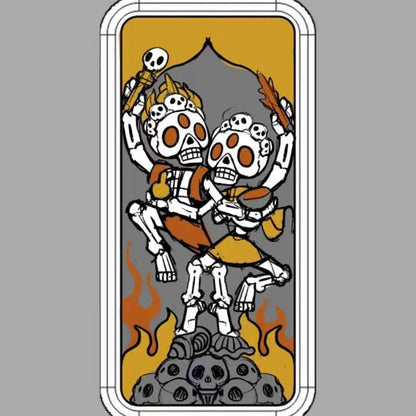 Portable Joy Citipati Metal Fidget Slider - Tibetan-Inspired EDC Stress Relief Toy