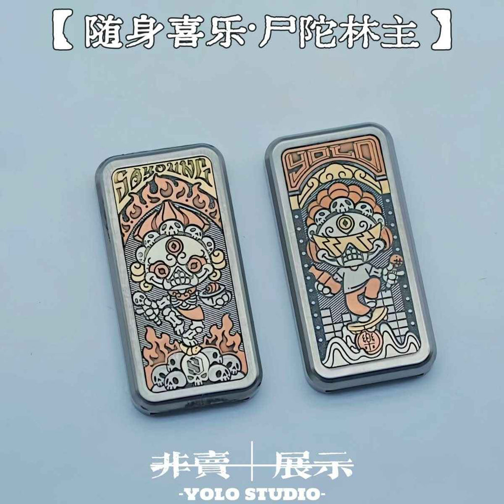 Portable Joy Citipati Metal Fidget Slider - Tibetan-Inspired EDC Stress Relief Toy