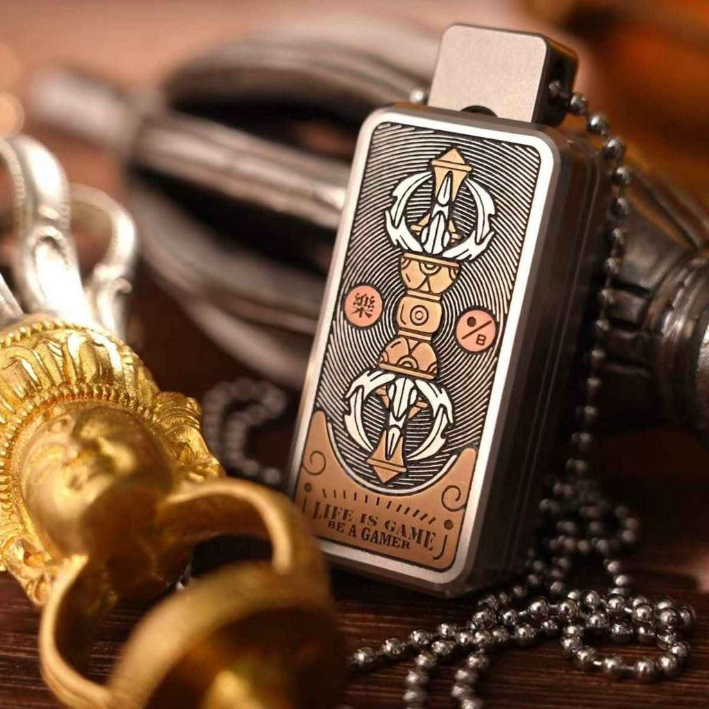 Portable Joy Yellow God of Wealth Fidget Slider - Tibetan-Inspired EDC Toy