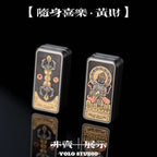 Portable Joy Yellow God of Wealth Fidget Slider - Tibetan-Inspired EDC Toy - Gamerstoretoys