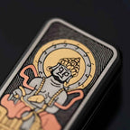 Portable Joy Yellow God of Wealth Fidget Slider - Tibetan-Inspired EDC Toy