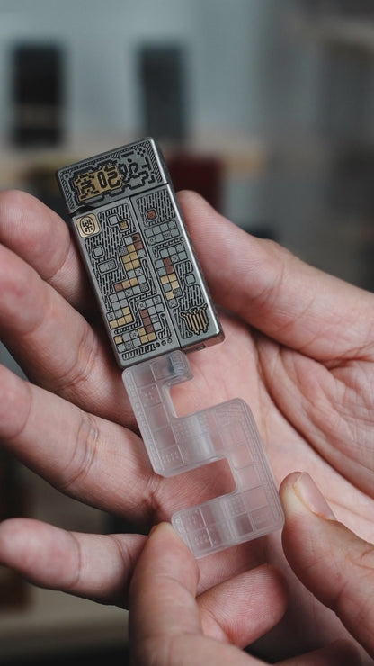 YOLO Pixel Snake Fidget Toy — Lighter-Style No Fire Slider | Retro Pixel Game Edition | Stress Relief EDC