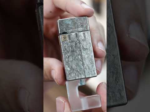 Ice Crystal Titanium "No Fire" Lighter-Style Fidget Slider — International Exclusive (Limited to 57 Units)