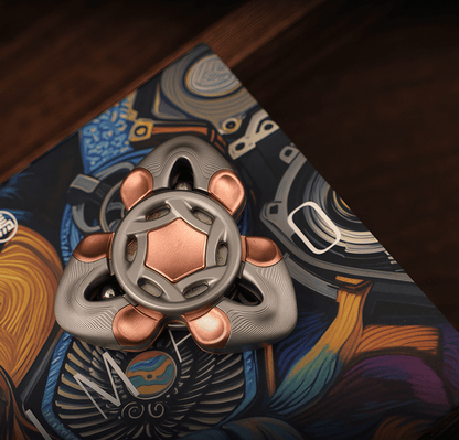 Serpent Wisdom Tibetan Fidget Spinner | CNC Metal EDC Toy Inspired by Tibetan Thangka Totem - gamerstoretoysFidgetSppiner