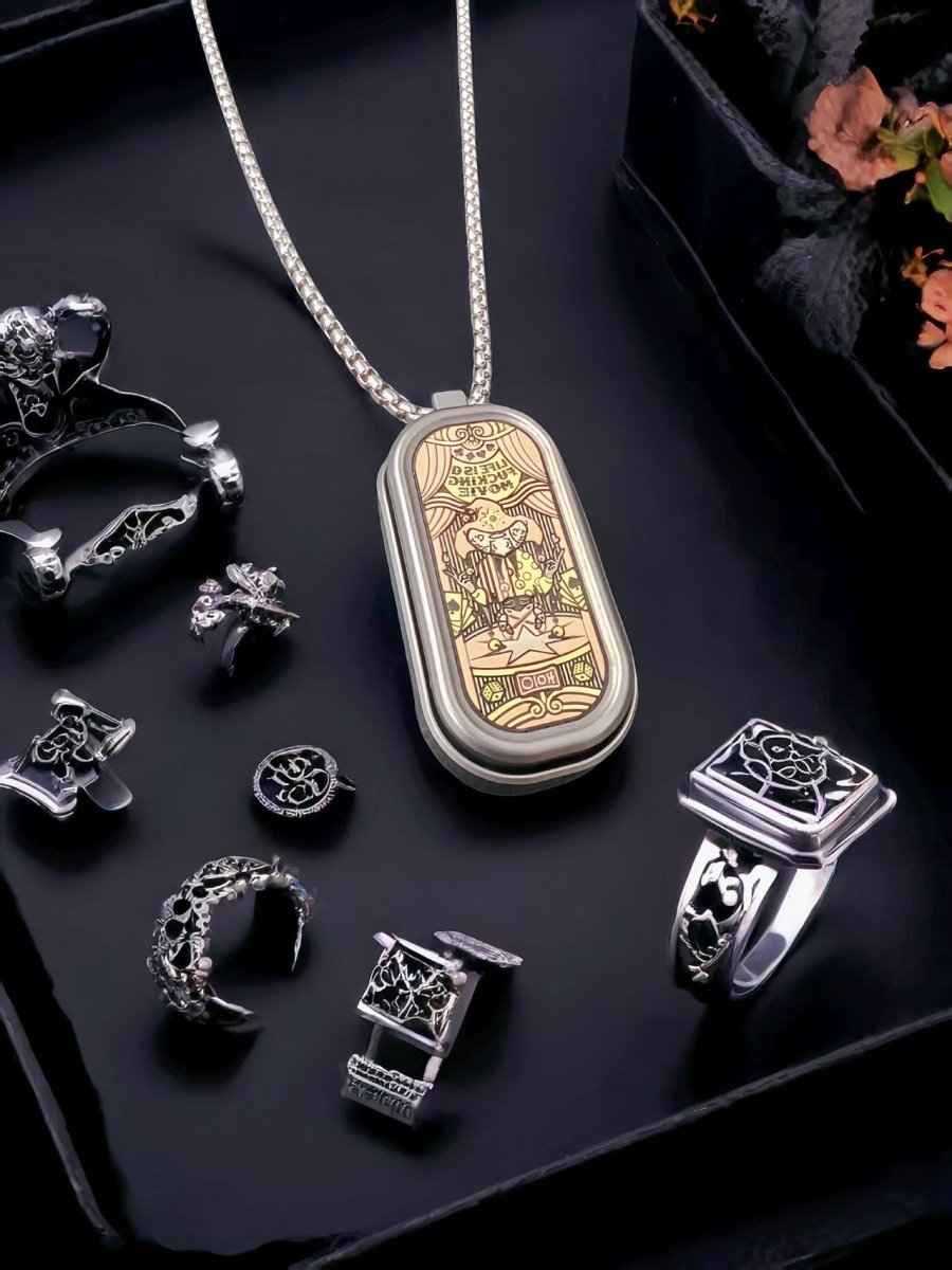 Titanium Fidget Slider – “Life Is a F*cking Movie” Edition | Joker Design & Copper Inlay EDC Toy