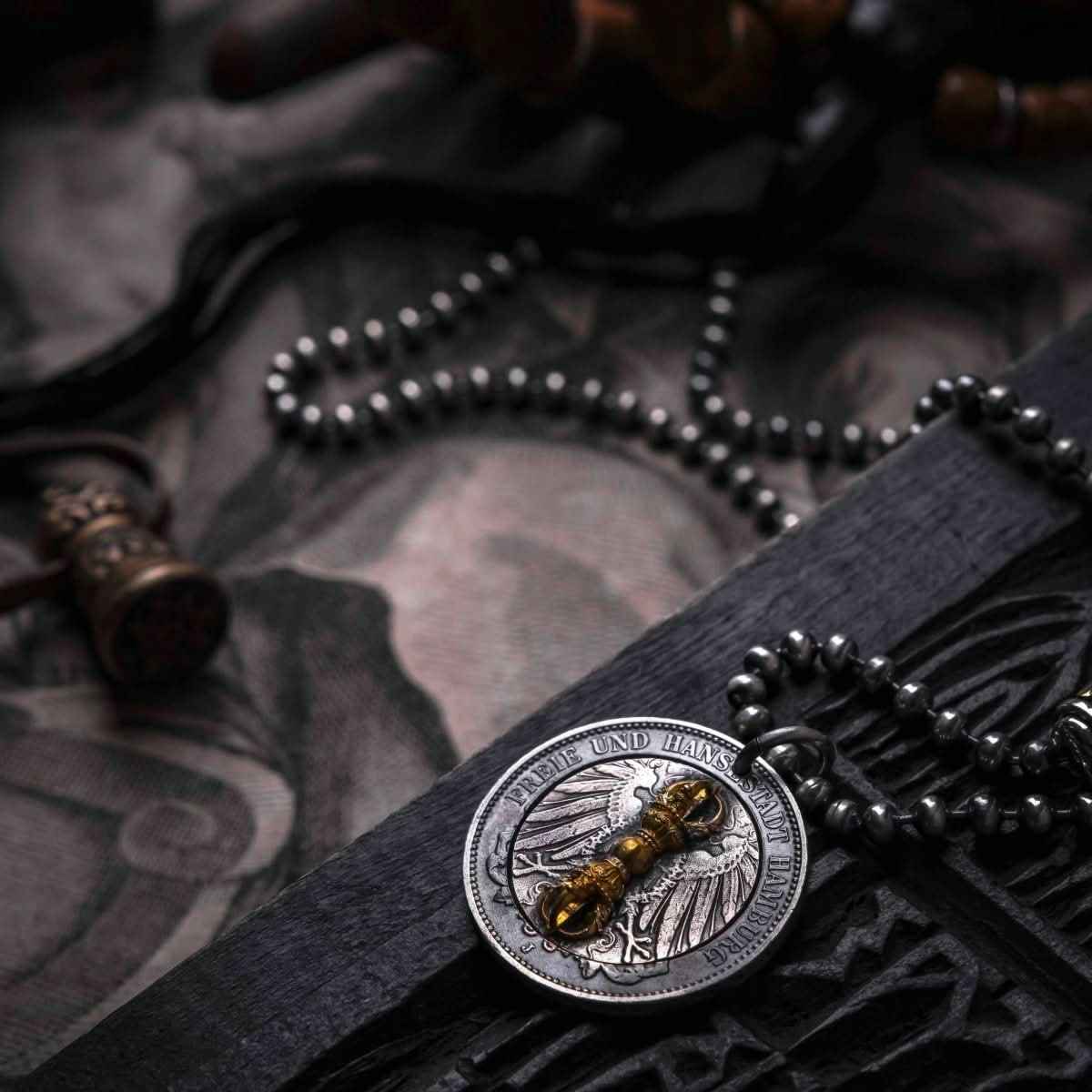 Vintage Round Hobo Coin Pendant - Men's Trendy EDC Accessory