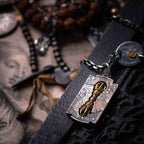 YOLO First Tibetan Vajra Necklace: Vintage Spiritual Coin-Inspired Statement Piece
