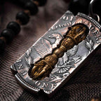 YOLO First Tibetan Vajra Necklace: Vintage Spiritual Coin-Inspired Statement Piece