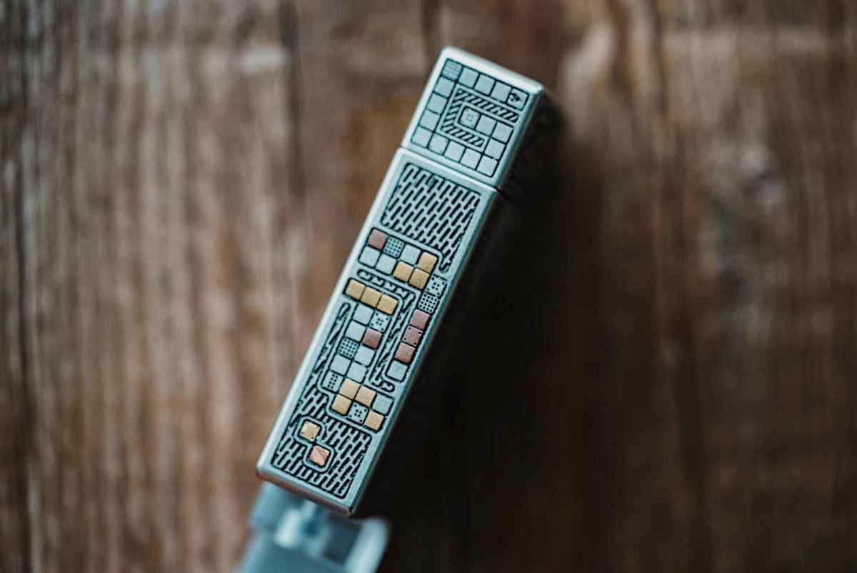 YOLO Pixel Snake Fidget Toy — Lighter-Style No Fire Slider | Retro Pixel Game Edition | Stress Relief EDC