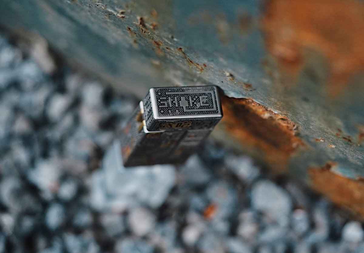 YOLO Pixel Snake Fidget Toy — Lighter-Style No Fire Slider | Retro Pixel Game Edition | Stress Relief EDC