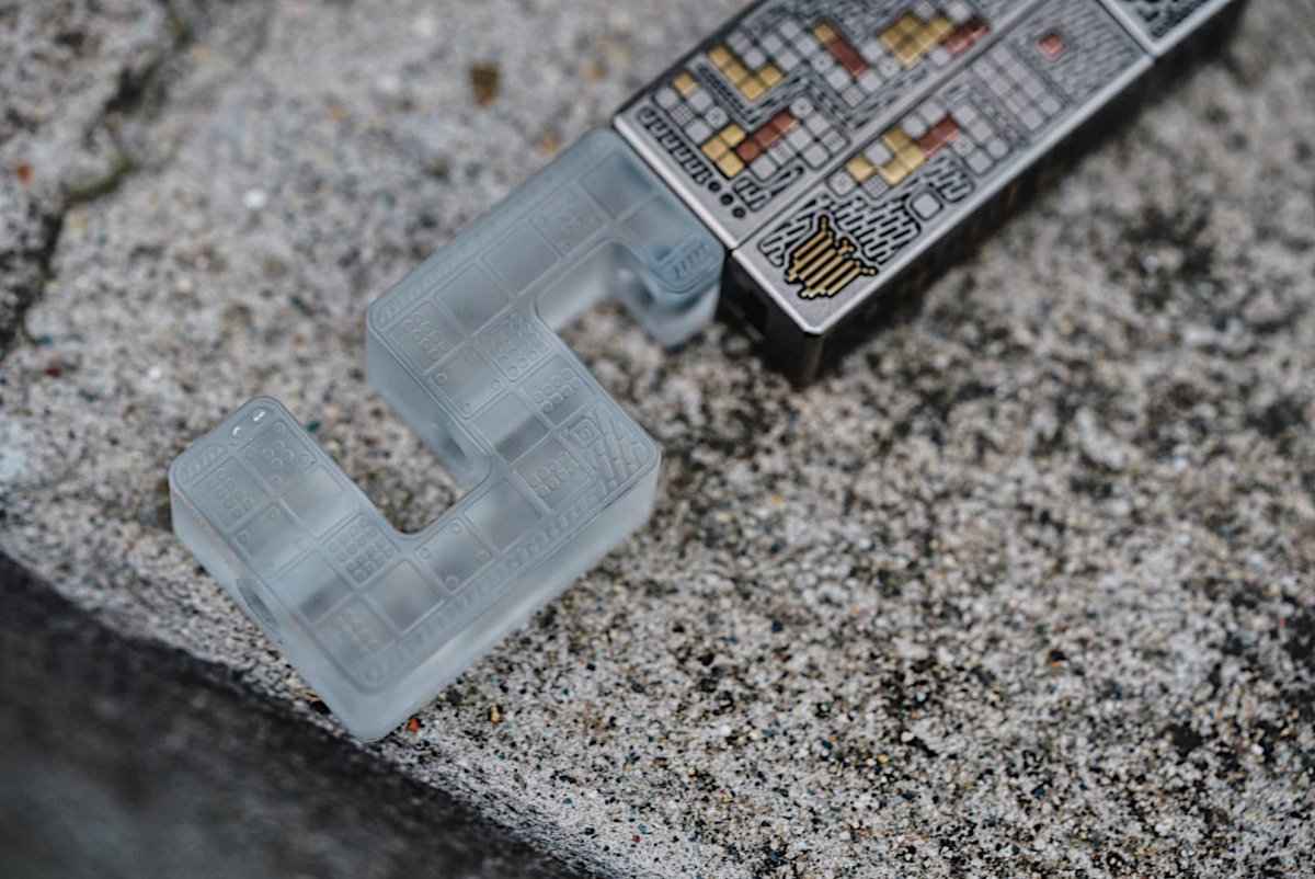 YOLO Pixel Snake Fidget Toy — Lighter-Style No Fire Slider | Retro Pixel Game Edition | Stress Relief EDC