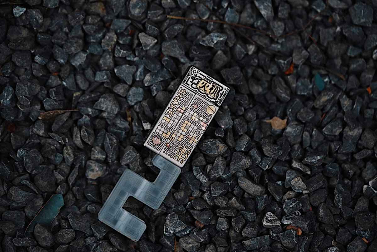 YOLO Pixel Snake Fidget Toy — Lighter-Style No Fire Slider | Retro Pixel Game Edition | Stress Relief EDC