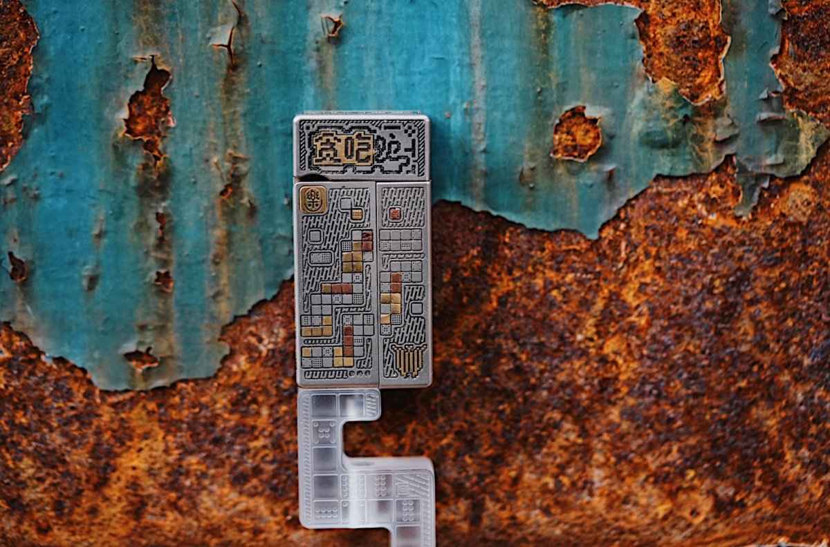 YOLO Pixel Snake Fidget Toy — Lighter-Style No Fire Slider | Retro Pixel Game Edition | Stress Relief EDC