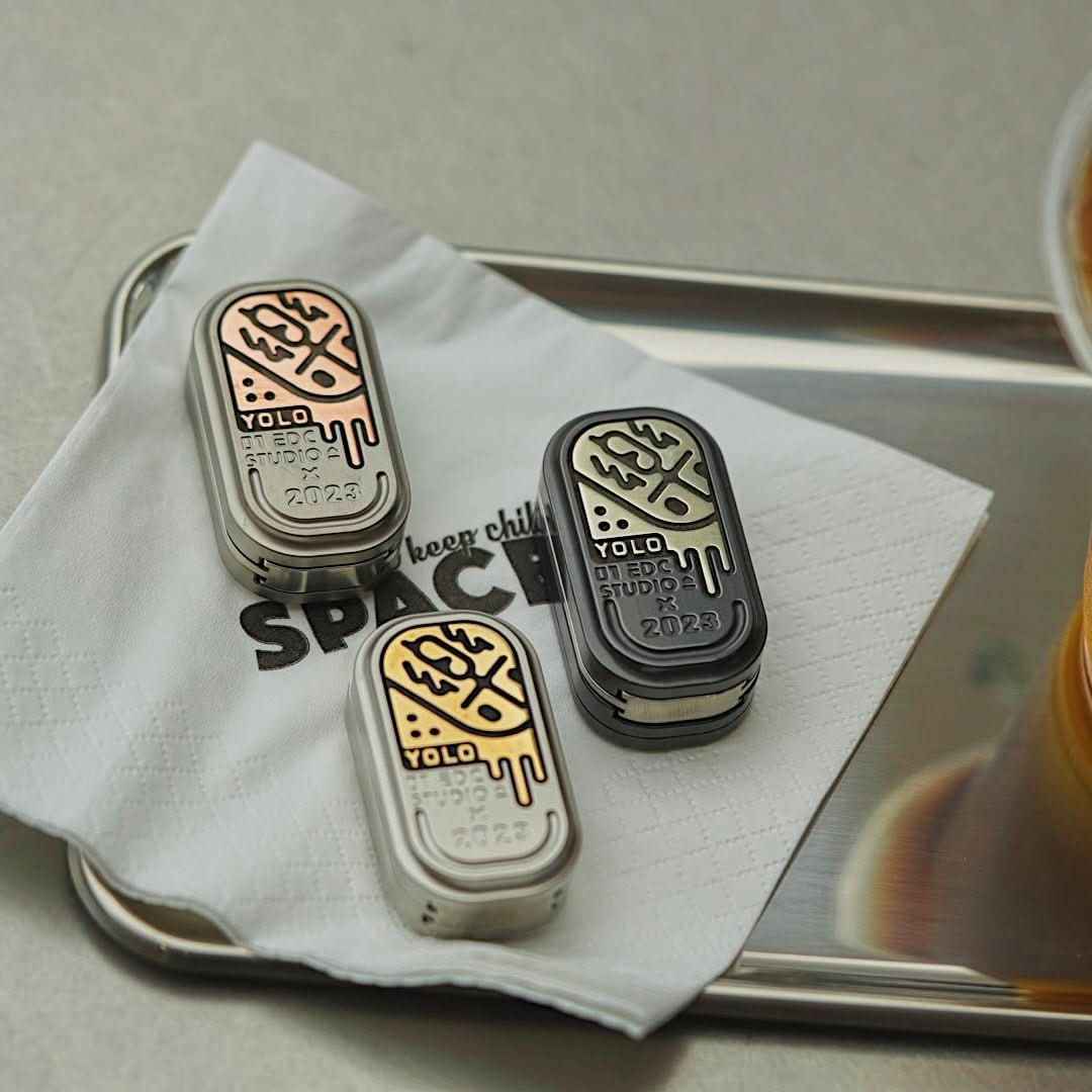 YOLO x 01 Collab Mechanical Push Slider - Multi-Functional EDC Stress Relief Fidget Toy
