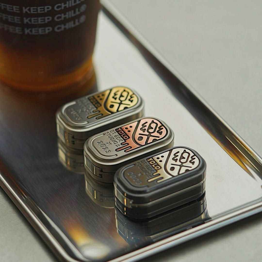 YOLO x 01 Collab Mechanical Push Slider - Multi-Functional EDC Stress Relief Fidget Toy