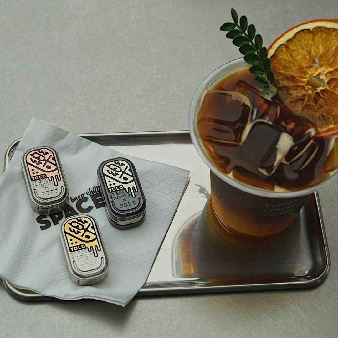 YOLO x 01 Collab Mechanical Push Slider - Multi-Functional EDC Stress Relief Fidget Toy