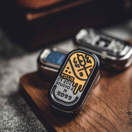 YOLO x 01 Collab Mechanical Push Slider - Multi-Functional EDC Stress Relief Fidget Toy